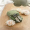 Sterling Silver Druzy Fringe Earrings in green velvet box with flowers; close-up of earring on ear and in hand. 2 3/4in boho dangles.
